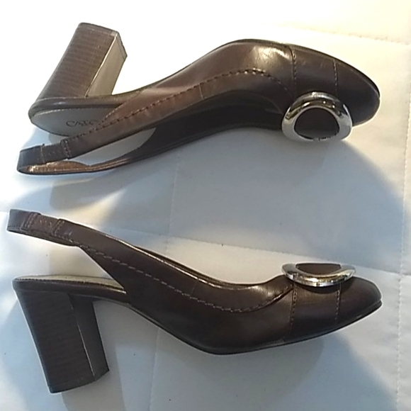 Cato Brown with Silver Buckle Sandals - Picture 3 of 5